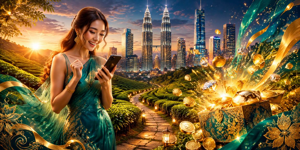Pemain mengakses permainan kasino mudah alih di Kuala Lumpur dengan corak batik